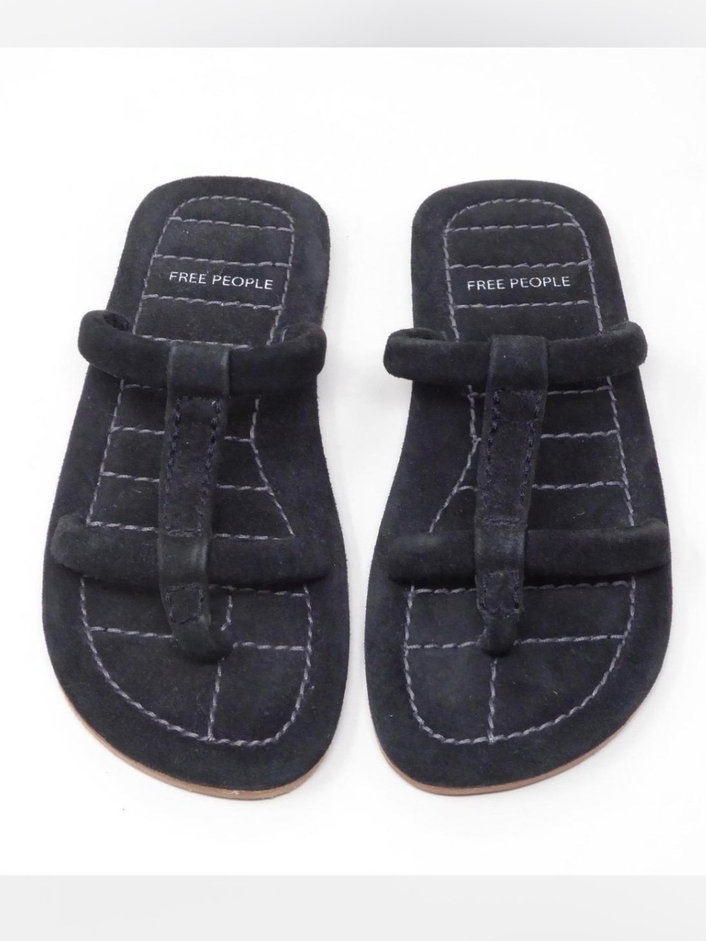 Free People Hadden Genuine Suede Sandals Black Size US 7